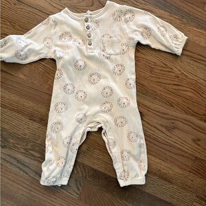 Quincy Mae Cream One-Piece with Tan Lion Print